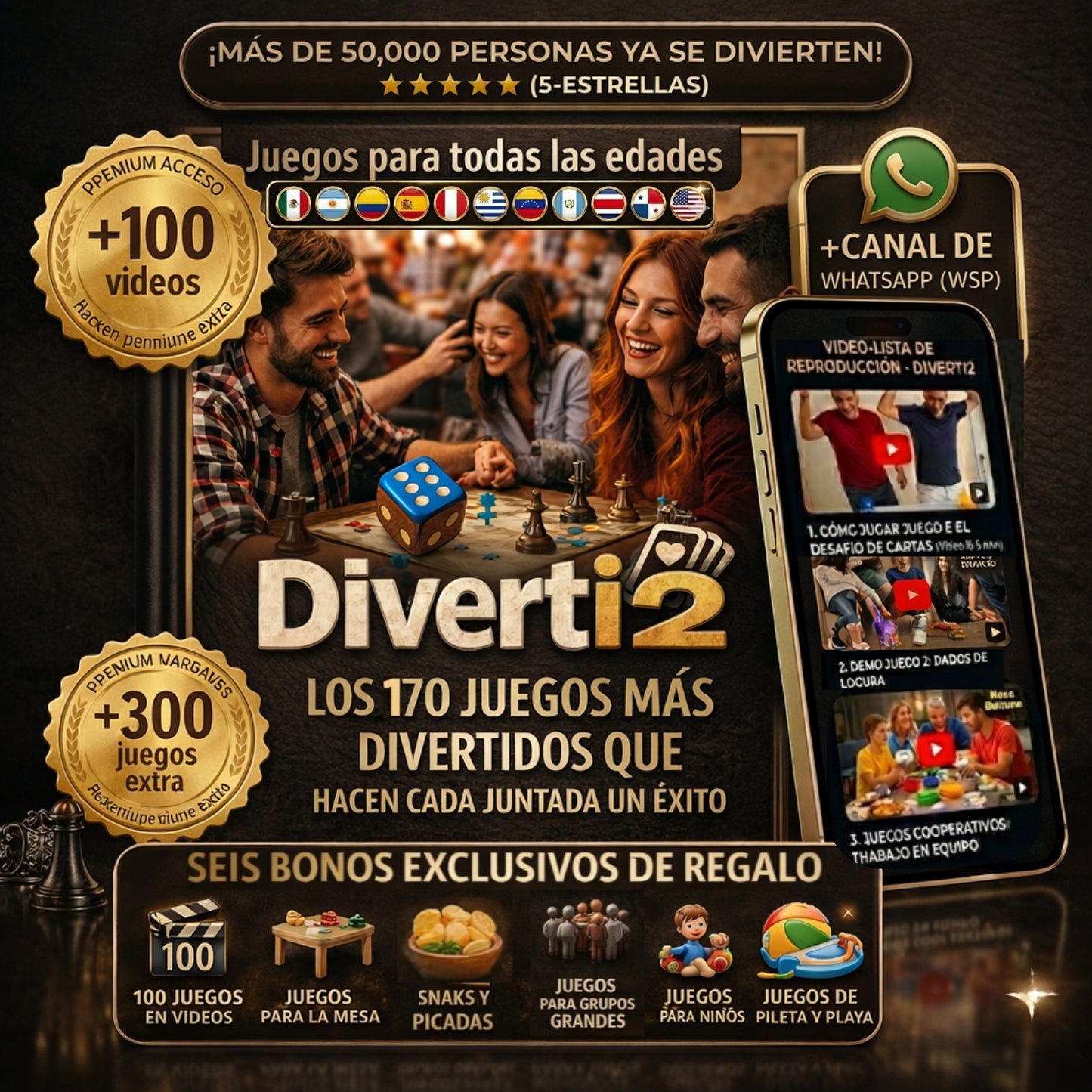 Pack de 170 Juegos Diverti2 con Videos + 6 Ebook y Canal WSP 🎁
